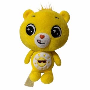 Care Bears Unlock The Magic Funshine Bear Cub Plush Yellow Sun Stuffed Animal 8”